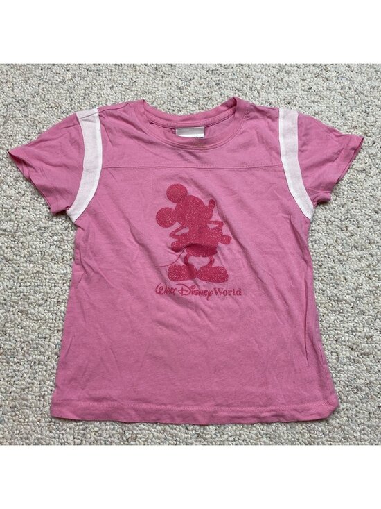 Walt Disney Tops - Walt Disney World Pink Mickey Graphic Tee Short Sleeve sz S Crew Neck Casual